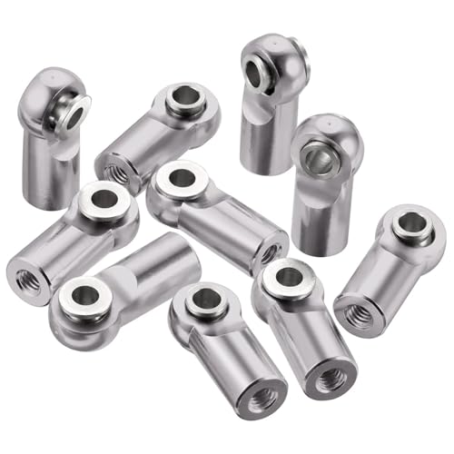 QOAKSDY Pull Rod Link Linkage 10 Teile/Satz Metall M2.5 Link Spurstangenkopf Kugelgelenk Für RC Modell Auto Boote Flugzeug Verknüpfung Ball Ersatz Teile(Gray) von QOAKSDY