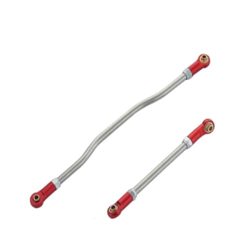 QOAKSDY Pull Rod Link Linkage Für Axial Für Capra 1/10 RC Autoteilzubehör Ersatzteile Lenkstange Aus Aluminiumlegierung(Red) von QOAKSDY