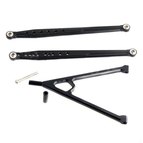 QOAKSDY Pull Rod Link Linkage Für Axial Für SCX10 1/10 RC-Autoteile, Upgrade-Zubehör, Aluminium-Hinterradverbindung Und Y-Link-Set(Black) von QOAKSDY