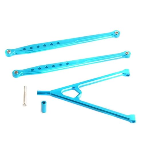 QOAKSDY Pull Rod Link Linkage Für Axial Für SCX10 1/10 RC-Autoteile, Upgrade-Zubehör, Aluminium-Hinterradverbindung Und Y-Link-Set(Blue) von QOAKSDY