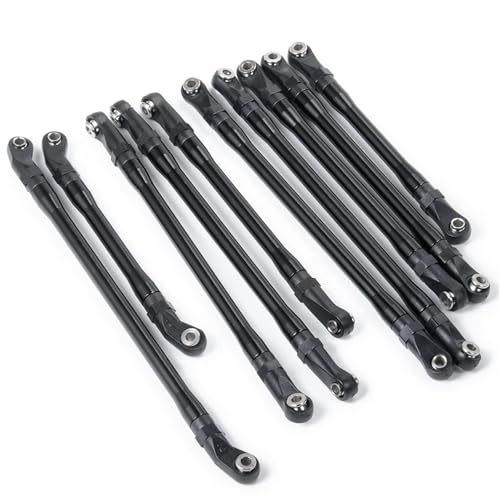 QOAKSDY Pull Rod Link Linkage Für Axial Für SCX10 1/10 RC-Autoteilzubehör, Ersatz-RC-Upgradeteil, Lenkstangensatz Aus Metall von QOAKSDY