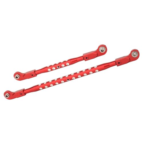 QOAKSDY Pull Rod Link Linkage Für Axial SCX6 1/6 RC-Auto-Upgrade-Modifikationszubehör, 2-teilige Lenkstange Aus Metall Für Die Vorderachse, Lenkgetriebestange(Red) von QOAKSDY
