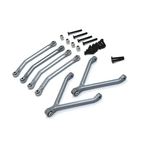 QOAKSDY Pull Rod Link Linkage Für FMS Für Xiaoqi Für FCX24 1/24 RC-Autoteile, Metall-Upgrade Und Umrüstung, CNC-Prozess Für Chassis-Achse, Feste Verbindung(Gray) von QOAKSDY