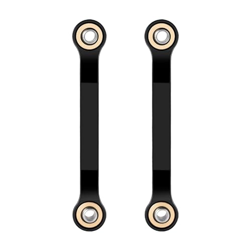QOAKSDY Pull Rod Link Linkage Für Granite Für Grom Für Typhon Für Grom RC Crawler Car Upgrade-Zubehör 1 Paar Aluminiumlegierung 50 Mm Lenkstange(Black) von QOAKSDY