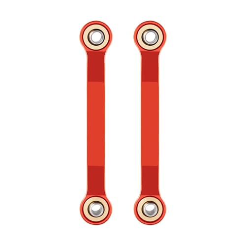 QOAKSDY Pull Rod Link Linkage Für Granite Für Grom Für Typhon Für Grom RC Crawler Car Upgrade-Zubehör 1 Paar Aluminiumlegierung 50 Mm Lenkstange(Red) von QOAKSDY