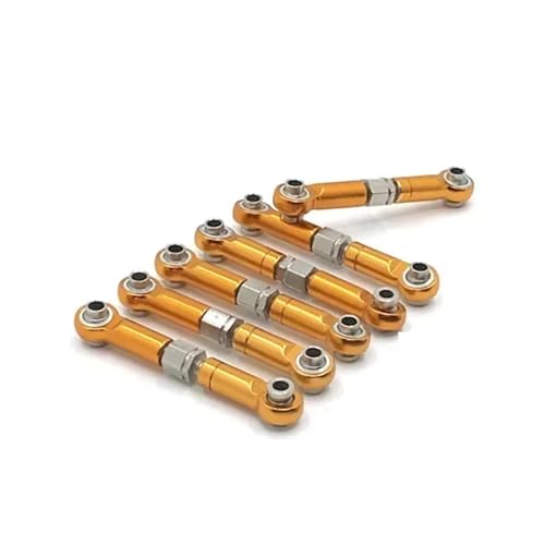 QOAKSDY Pull Rod Link Linkage Für HS 18301 18302 18311 18312 18321 18322 1/18 RC-Auto-Upgrade-Teile Zubehör Einstellbare Gestänge Zugstangenverbindung(Yellow) von QOAKSDY