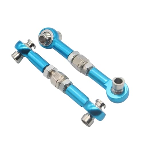 QOAKSDY Pull Rod Link Linkage Für HSP 102017 122017 1/10 RC-Auto, 2 Stück Vordere Und Hintere Gestänge Sonic Servos Link 02012, Upgrade-Teile, Zubehör(Blue) von QOAKSDY