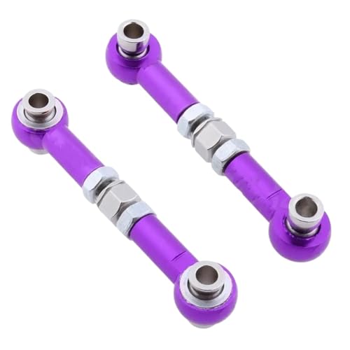 QOAKSDY Pull Rod Link Linkage Für HSP 122017 02012 Metall-Servoverbindung Vorne Hinten Für 1/10 On-Road-RC-Auto-Upgrade-Teilezubehör(Purple) von QOAKSDY