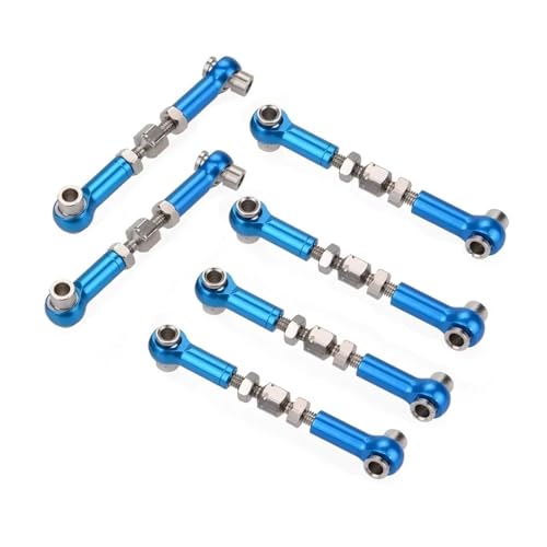QOAKSDY Pull Rod Link Linkage Für HSP Für Redcat Für ZD Für Racing Für HPI Für LRP Für Wltoys 1/12 1/10 Drift Car Monster Truck Servogestänge Zugstange(Blue) von QOAKSDY