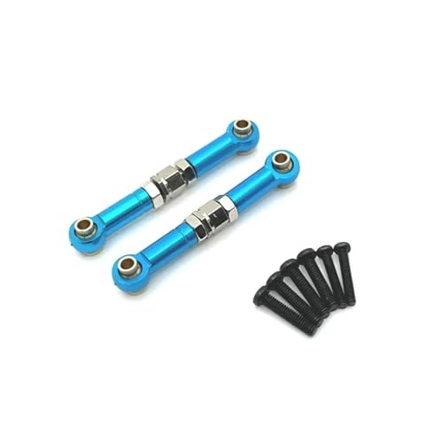 QOAKSDY Pull Rod Link Linkage Für Hyper Go 14210 MJX 14209 RCGF 1/14 RC-Auto-Ersatzteil-Upgrade Metall-Lenkstange Lenkverbindung(Blue) von QOAKSDY