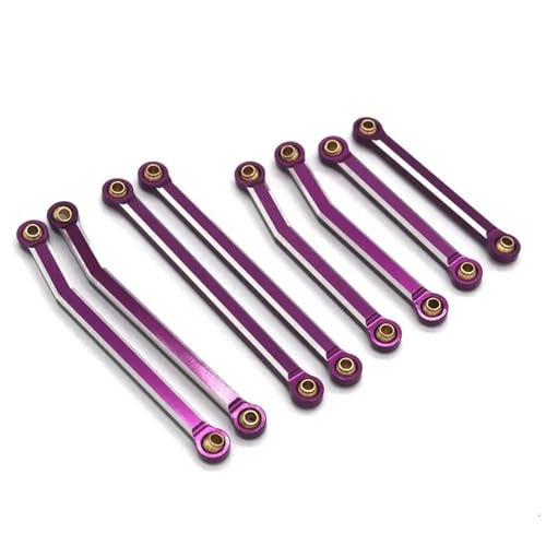 QOAKSDY Pull Rod Link Linkage Für JJRC C8801 C8808 C8809 AX8560 TRX4M 1/18 Ferngesteuertes Autozubehör Mit 8 Zugstangen(Purple) von QOAKSDY