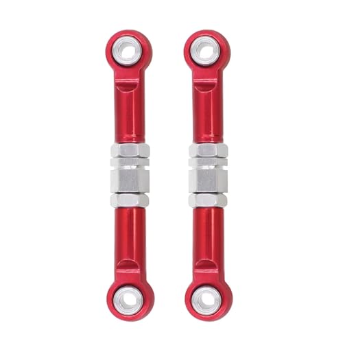 QOAKSDY Pull Rod Link Linkage Für MJX 14210 14209 H16 16207 16208 16209 16210 1/16 RC Auto Metall Vordere Lenkstange Lenkverbindungen Spurstange Upgrade Teile(Red) von QOAKSDY