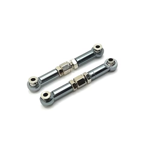 QOAKSDY Pull Rod Link Linkage Für MJX Für Hyper Go 16207 16208 16209 16210 H6 Fernbedienungsauto Metall-Lenkstange Upgrade-Lenkgestänge(Gray) von QOAKSDY