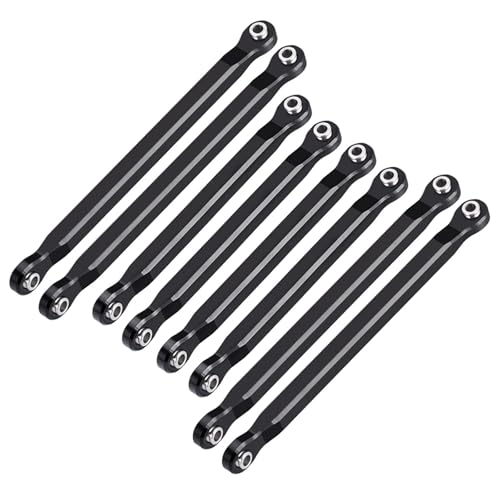 QOAKSDY Pull Rod Link Linkage Für Mini E-REV0 VXL 4WD 1/16 RC Truck Upgrade-Zubehör, Aluminiumlegierung Chassis-Verbindungen, Verbindungsstangensatz von QOAKSDY