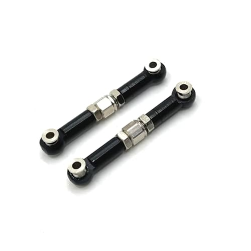 QOAKSDY Pull Rod Link Linkage Für Mjx 16207 16208 16209 16210 1/16 RC Auto Metall Upgrade Zubehör Lenkstange(Black) von QOAKSDY