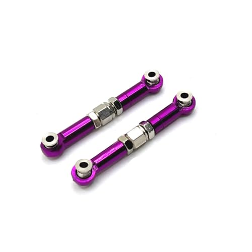 QOAKSDY Pull Rod Link Linkage Für Mjx 16207 16208 16209 16210 1/16 RC Auto Metall Upgrade Zubehör Lenkstange(Purple) von QOAKSDY