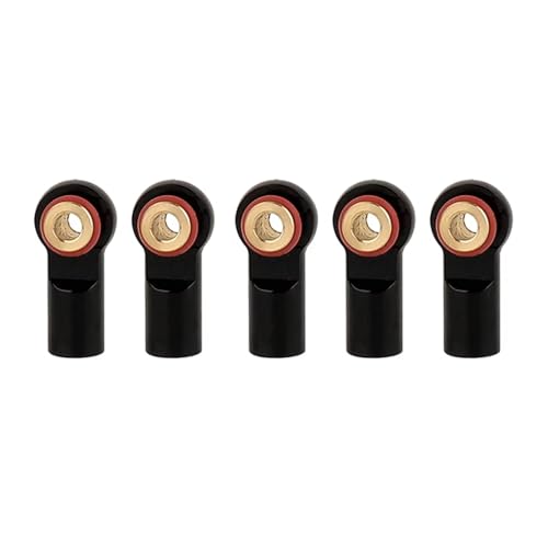 QOAKSDY Pull Rod Link Linkage Für SCX10 D90 D110 Für TRX-4-Tuningteile 1/5/10 Stück M4 Trolley-Kopfverbindungsstück Kugelgelenkstangenende Für RC-Crawler, Länge 20 Mm(Black,5Pcs) von QOAKSDY