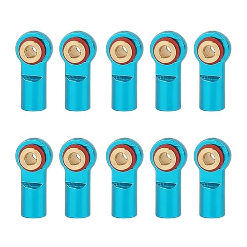 QOAKSDY Pull Rod Link Linkage Für SCX10 D90 D110 Für TRX-4-Tuningteile 1/5/10 Stück M4 Trolley-Kopfverbindungsstück Kugelgelenkstangenende Für RC-Crawler, Länge 20 Mm(Blue,10Pcs) von QOAKSDY