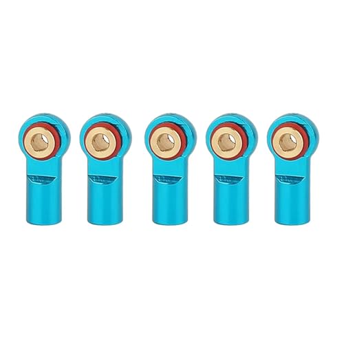 QOAKSDY Pull Rod Link Linkage Für SCX10 D90 D110 Für TRX-4-Tuningteile 1/5/10 Stück M4 Trolley-Kopfverbindungsstück Kugelgelenkstangenende Für RC-Crawler, Länge 20 Mm(Blue,5Pcs) von QOAKSDY