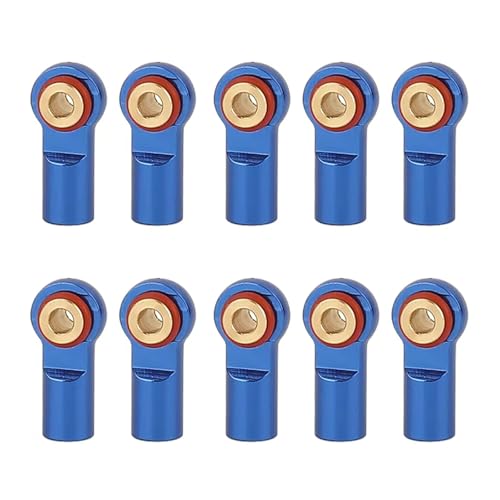 QOAKSDY Pull Rod Link Linkage Für SCX10 D90 D110 Für TRX-4-Tuningteile 1/5/10 Stück M4 Trolley-Kopfverbindungsstück Kugelgelenkstangenende Für RC-Crawler, Länge 20 Mm(Deep Blue,10Pcs) von QOAKSDY