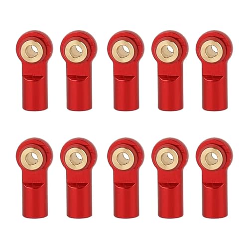 QOAKSDY Pull Rod Link Linkage Für SCX10 D90 D110 Für TRX-4-Tuningteile 1/5/10 Stück M4 Trolley-Kopfverbindungsstück Kugelgelenkstangenende Für RC-Crawler, Länge 20 Mm(Red,10Pcs) von QOAKSDY
