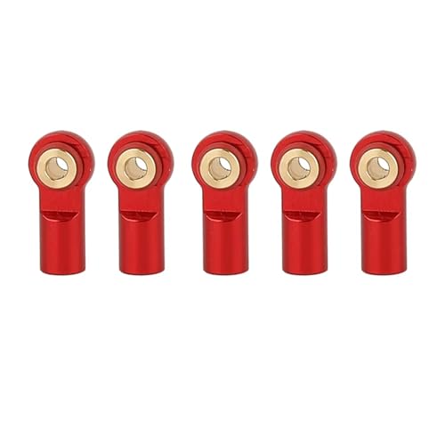 QOAKSDY Pull Rod Link Linkage Für SCX10 D90 D110 Für TRX-4-Tuningteile 1/5/10 Stück M4 Trolley-Kopfverbindungsstück Kugelgelenkstangenende Für RC-Crawler, Länge 20 Mm(Red,5Pcs) von QOAKSDY