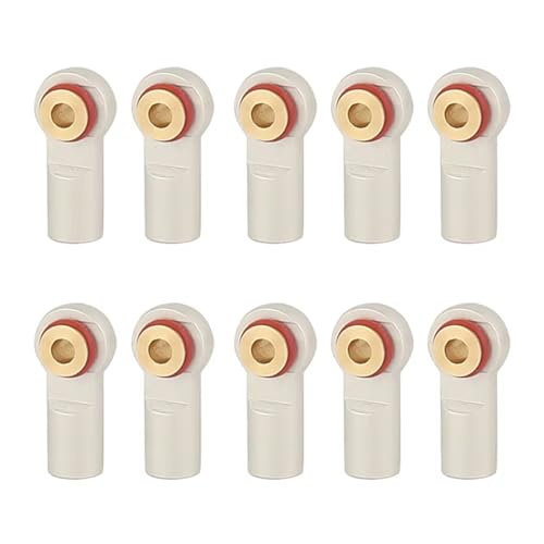 QOAKSDY Pull Rod Link Linkage Für SCX10 D90 D110 Für TRX-4-Tuningteile 1/5/10 Stück M4 Trolley-Kopfverbindungsstück Kugelgelenkstangenende Für RC-Crawler, Länge 20 Mm(Silver,10Pcs) von QOAKSDY