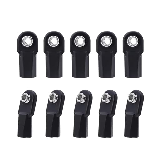 QOAKSDY Pull Rod Link Linkage Für TRX4, SCX10, Element, Enduro TF2, 1/10 RC Crawler Links, Gerade Abgewinkelte M4-Stangenenden Aus Kunststoff Mit 7 Mm Drehkugel(Angled) von QOAKSDY