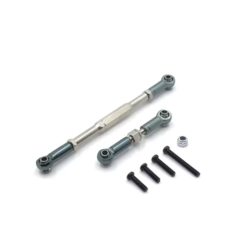 QOAKSDY Pull Rod Link Linkage Für WPL C14 C24 B14 B16 B24 B36 Für HengLong Für FeiYu RC-Modell Crawler Autoteile Metall-Upgrade Vorderachse Lenkstange(Gray) von QOAKSDY