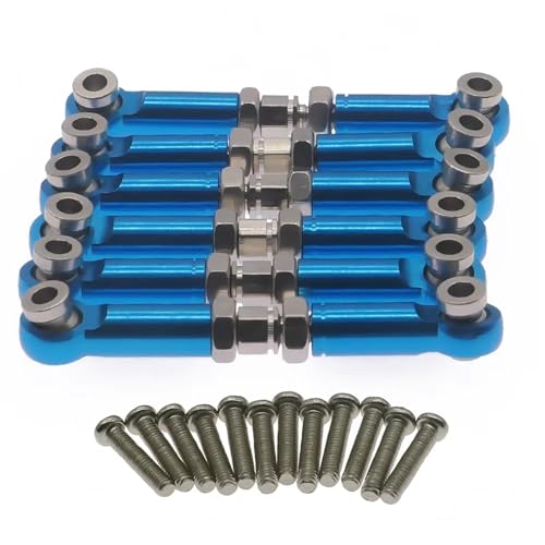 QOAKSDY Pull Rod Link Linkage Für Wltoys A959 A969 A979 K929 RC-Autoteilen Im Maßstab 1/18. Aluminium-Zugstange, Servoverbindung Vorne Und Hinten, Servoverbindung Vorne Und Hinten(Blue) von QOAKSDY