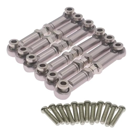 QOAKSDY Pull Rod Link Linkage Für Wltoys A959 A969 A979 K929 RC-Autoteilen Im Maßstab 1/18. Aluminium-Zugstange, Servoverbindung Vorne Und Hinten, Servoverbindung Vorne Und Hinten(Gray) von QOAKSDY