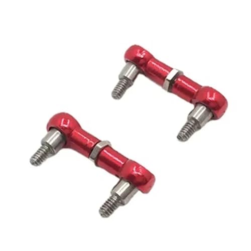 QOAKSDY Pull Rod Link Linkage Für Wltoys K969 K979 K989 K999 P929 P939 1/28 RC-Auto, Metall-Hinterrad-Kugelgelenkstange, Verbindungsstange, Upgrades, Teile, Zubehör(Red) von QOAKSDY