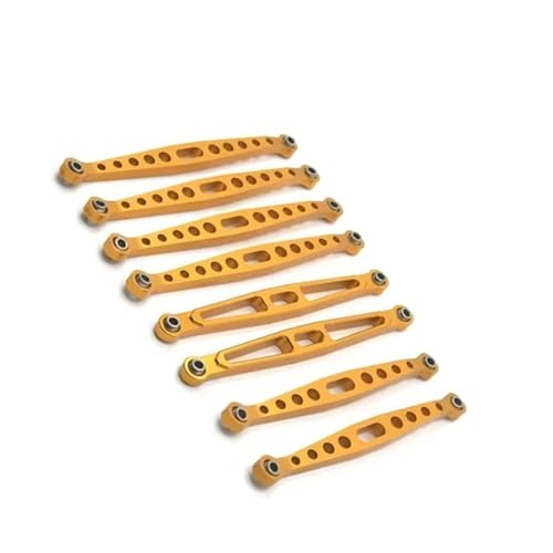 QOAKSDY Pull Rod Link Linkage Für ZP1001 1002 1003 1004 1/10 RC Kletterauto-Upgradeteile, Modifizierte Metall-Verbindungsstangen(Yellow) von QOAKSDY