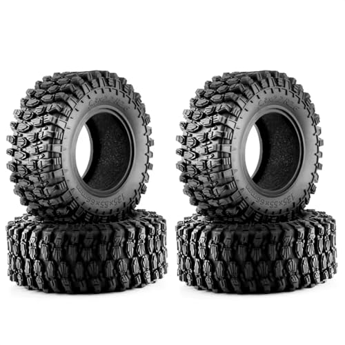 QOAKSDY RC Auto Reifen Für Axial Für SCX10 Für Wraith RR10 Für Capra YK4082 YK4083 1/8 1/10 RC Crawler Auto 135X55mm 2,6 Zoll Gummireifen Radreifen von QOAKSDY