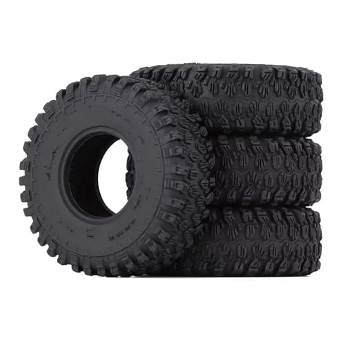 QOAKSDY RC Auto Reifen Für Axial Für SCX24 90081 Upgrade-Reifen 1/24 RC Crawler Car 4PCS 1,0" Soft Rubber All Für Terrain Wheel Tires 50 * 20/54 * 23mm(B) von QOAKSDY