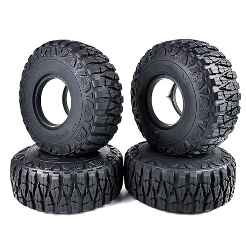 QOAKSDY RC Auto Reifen Für SCX6 1/6 rc Cars Crawler Rad Reifen Durchmesser Breite Teil RC Auto Zubehör Ersatzteile Schwarz(B2) von QOAKSDY