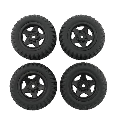 QOAKSDY RC Auto Reifen Für SY1201 SY1202 SY1203 SY1204 1/12 RC Für Rallye-Autoteile Ersatzzubehör 4 Stück 70 Mm Für Rallye-Auto-Gummireifen(Black) von QOAKSDY