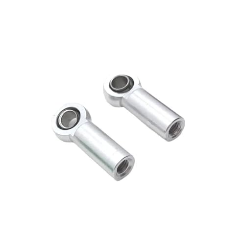 QOAKSDY RC-Cars-Upgrade Teile 2 STK. RC-Teile, Metall-Upgrade, Positives Gewinde, Umgekehrtes, Länge 18 Mm, Loch 3, Dicke 4,5, Spurstangen-Kugelschnalle, Modifizierte Teile(White) von QOAKSDY