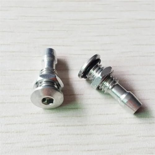 QOAKSDY RC-Cars-Upgrade Teile 2 Stücke Wasser Motor Kühlung Outlet Düse 20mm/25mm Joint Sprayer Auto Wischer Jet Aluminium Legierung Für RC Modell Boot(M6 Thread) von QOAKSDY