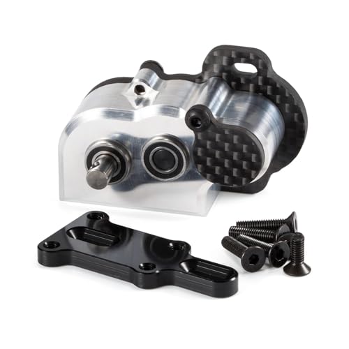 QOAKSDY RC-Cars-Upgrade Teile Für 1/10 RC Crawler LCG-Chassis Für Capra F9 AR45 Achse Bearbeitete Ultraleichte Portalübertragung 48Pitch Tiny Gearbox Mit Slipper Pad(Silver) von QOAKSDY
