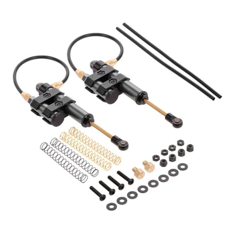 QOAKSDY RC-Cars-Upgrade Teile Für Axial 1:10 RC Auto 2Pcs Interne Feder Öl Dämpfer 100mm Unterdruck Stoßdämpfer Modifizierte Teile(Black) von QOAKSDY