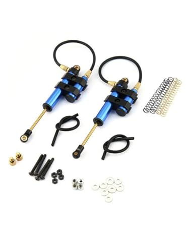 QOAKSDY RC-Cars-Upgrade Teile Für Axial 1:10 RC Auto 2Pcs Interne Feder Öl Dämpfer 100mm Unterdruck Stoßdämpfer Modifizierte Teile(Blue) von QOAKSDY