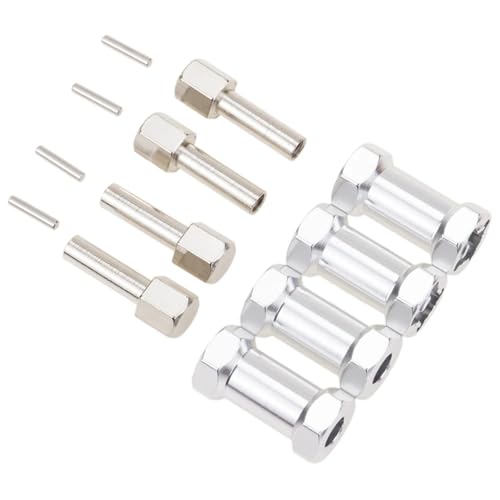 QOAKSDY RC-Cars-Upgrade Teile Für Axial Für SCX10 D90 4 Stücke 1/10 RC Crawler 12mm Hex Radnabe Stick Adapter 25mm Verlängerung Combiner Koppler Ersatzteile(White) von QOAKSDY