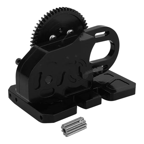 QOAKSDY RC-Cars-Upgrade Teile Für Axial Für SCX10 II III Für Capra Für TRX4 1/10 RC Crawler Upgrade Teile 2 Niedrigen Getriebe Mittleren Box Mit Skid Platte(Black) von QOAKSDY