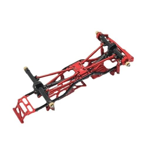 QOAKSDY RC-Cars-Upgrade Teile Für Axial Für SCX24 C10 1/24 RC Auto Teile Metall Upgrade Rahmen Ersatz Zubehör Größe 205mm * 97mm(Red) von QOAKSDY