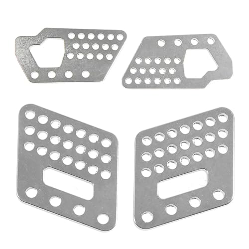 QOAKSDY RC-Cars-Upgrade Teile Für Axial Für Wraith 90018 1/10 RC Crawler Auto Aluminium Stoßdämpfer Montieren Vorne Hinten Schock Dämpfer Stehen Upgrade Teile(Front Rear Silver) von QOAKSDY