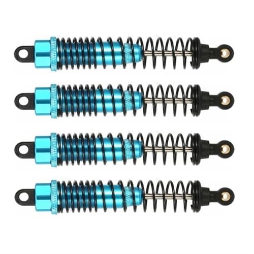 QOAKSDY RC-Cars-Upgrade Teile Für HSP 108004 182004 08001 08058 RC Teile Metall Stoßdämpfer Dämpfer 108mm 1/10 Für Monster Truck Upgrade Zubehör(Blue,4pcs) von QOAKSDY