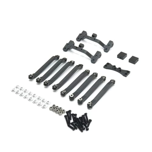 QOAKSDY RC-Cars-Upgrade Teile Für MN 1/12 D90 D91 D96 Für MN98 Für MN99S RC Auto Metall Geändert Verknüpfung Halter Upgrade Teile Ersatz Zubehör(Black) von QOAKSDY
