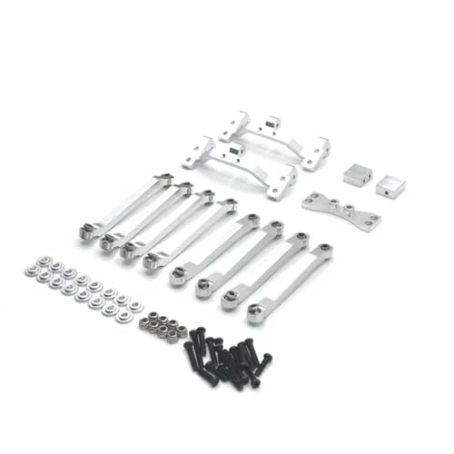 QOAKSDY RC-Cars-Upgrade Teile Für MN 1/12 D90 D91 D96 Für MN98 Für MN99S RC Auto Metall Geändert Verknüpfung Halter Upgrade Teile Ersatz Zubehör(Silver) von QOAKSDY