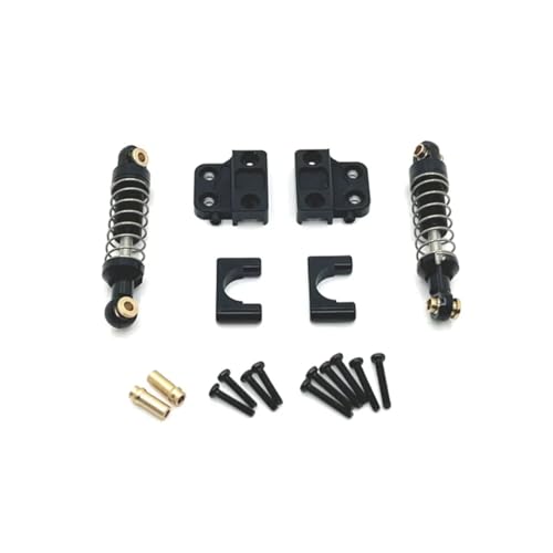 QOAKSDY RC-Cars-Upgrade Teile Für MN Für MN82 LC79 Für MN78 Modell 1/12 RC Auto Teile Metall Verbesserte Hinterachse Befestigung Und Hinten Stoßdämpfer Modifikation Zubehör(Black) von QOAKSDY